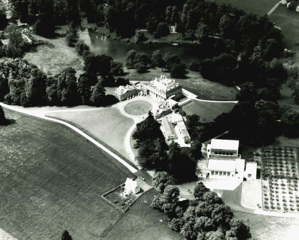 Aerial photograph of Newton Park campus, 1950s